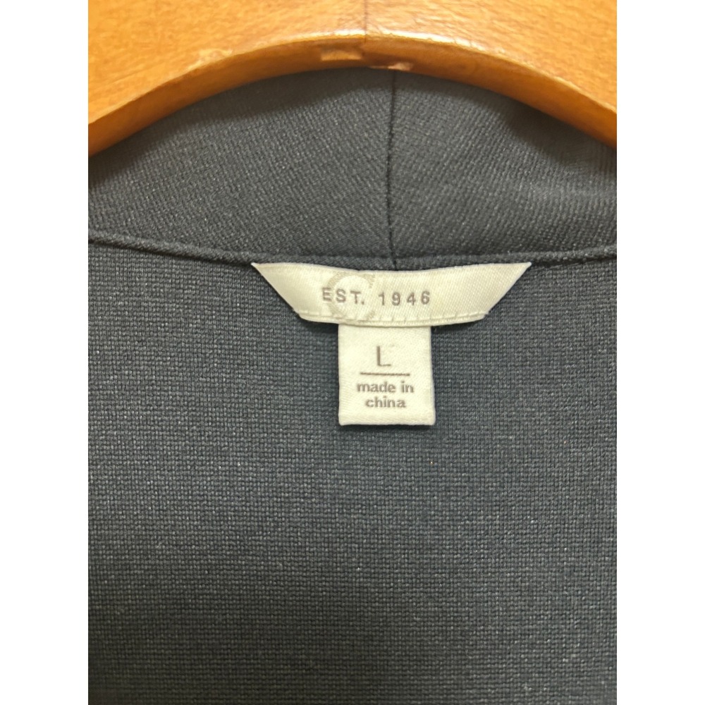 EST. 1946 Womens Black Bell Sleeve Single Button Shawl Collar Blazer Jacket L